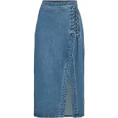Vila Vigarcia Hw Lacing Detail Skirt - Blue - 36
