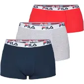 FILA Bokserishortsit marine / harmaa / verenpunainen / valkoinen