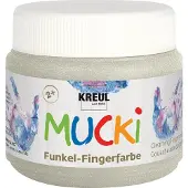 Creativ Company Mucki Finger Paint - Silver Metallic 150ml