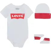 Levi's Kids Potkuhousut/body 'Classic Batwing Infant 3pc Set' valkoinen