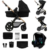 Kinderkraft MOOV 2 3-in-1 Yhdistelmävaunut, Pure Black