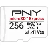 PNY microSD Express, 256 GB, MicroSDXC, UHS-I, 890 MB/s, 750 MB/s, Class 3 (U3) (P-SDU256P31880EXP-GE)