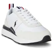 Ralph Lauren for man. 809P01638001 Deportiva Train 89 sneakers in suede and oxford fabric (38), Leather, White, Flat, Laces, Casual