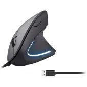 Equip 245118, Oikeakätinen, Vaakasuuntainen muotoilu, Optinen, USB A-tyyppi, 3200 DPI, Musta