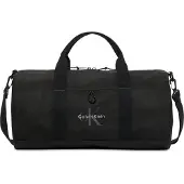 Calvin Klein Matkakassi 'Monologo Embroidery Duffel' tummanharmaa / musta