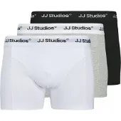 Jack & Jones Bokserishortsit 'JACSOHO' meleerattu harmaa / musta / valkoinen