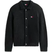 Tommy Hilfiger Tjm Reg Badge Knitted Cardigan - Black - L