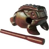 Meinl Percussion FROG-M Medium Wooden Frog Guiro African Brown