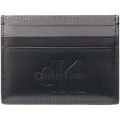 Calvin Klein Kotelo 'Smooth Monologo Card' tummanharmaa / musta