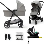 Kinderkraft NEWLY Mink Pro Yhdistelmävaunut 4-in-1, Moonlight Grey