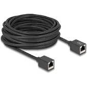DeLOCK 90335, 10 m, Cat6a, S/FTP (S-STP), RJ-45, RJ-45, Musta
