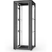 Digitus DN-31112-B, Itseseisova teline, 42U, 800 kg, Kotelon kiskot, Säädettävät jalat, Musta