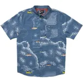 Salty Crew Flagship Uv Button Up Lyhythihainen Paita