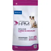 Virbac Veterinary HPM Senior Dog Large - Medium täysravinto suurille ja keskikokoisille roduille, vanhemmille koirille, 12 kg
