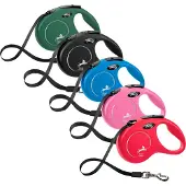 Flexi New Classic -nauhatalutin, L, musta, 8 m