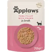 Applaws 48x70g Cat Natural liemessä tonnikala & Tyynenmeren katkaravut kissan märkäruoka