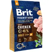 Brit by Nature Adult M keskikokoisten rotujen aikuisille koirille 3 kg