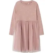 Name It Mini Nmfnadja Ls Dress Noos - Pink - 86