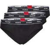 HUGO for woman. 50469657 Set of 3 black Stripe Panties (XS), Homewear, Cotton