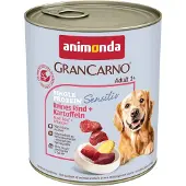 Animonda 6x 800g Adult Sensitive puhdas kalkkuna ja perunat koiran märkäruoka