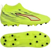 Puma Ultra 6 Match Laceless + MG Unleashed - Keltainen/Musta/Hehkuva punainen/Neon Lapset - Multi Ground (MG), koko 37