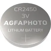 Agfa 150-803258, Kertakäyttöinen akku, CR2450, Litium, 3 V, 5 kpl, Hopea