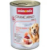 Animonda GranCarno 24x400g GranCarno Adult Sensitive puhdasta kanaa ja riisiä Animonda koiranruoka