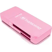 Transcend RDF5, MicroSDHC, MicroSDXC, SDHC, SDXC, Vaaleanpunainen, CE/FCC/BSMI/KC/RCM/EAC, USB 3.2 Gen 1 (3.1 Gen 1) Type-A, USB, 5 V (TS-RDF5R)
