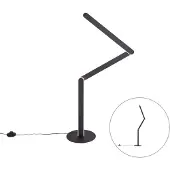 QAZQA Design-lattiavalaisin musta sis. LED 3-vaihe himmennettävä - Gate