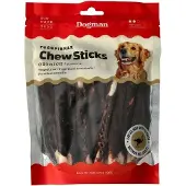Dogman Strutsiin käärityt purutikut naudannahasta 12.5 cm (25 kpl pakkaus)