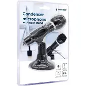 Gembird MIC-D-04, Pöytämikrofoni, 58 dB, 20 - 20000 Hz, 10 Ω, Langallinen, 3.5 mm (1/8")