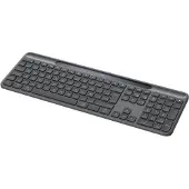 Logitech Signature Slim Solar + K980 for Business, Täysikokoinen (100 %), Langaton, RF Wireless + Bluetooth, Näppäimen saksikytkin, QWERTY, Grafiitti