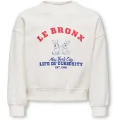 Kids Only Kogbetina L/S O-Neck Printed Swt - Cream - 146-152