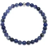 Timi Of Sweden Erik Stone Bead Bracelet Stainless Steel Sodalite