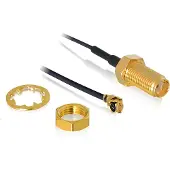 DeLOCK 88825, 0,5 m, MHF (I-PEX), RF SMA, Musta