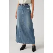 Levi's Iconic Long Skirt W/Slit Verif - Blue - 23