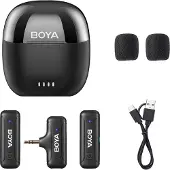 Boya Wireless 2.4GHz Microphone x2 BY-WM3T-M2 3.5mm TRS - Charging Case