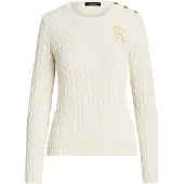 Ralph Lauren for woman. 200932223002 Beige button-up sweater (M), Casual, Cotton