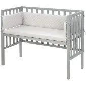 Roba Co-Sleeper, 2-In-1 Style Grey - Grey - 47X 99.5X 75.5CM