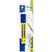Staedtler 307-3 BK2, Sininen, Sininen, Keltainen, 0,6 mm, Hienojakoinen, Kierrätetty muovi, Pyöreä