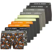 Jack & Jones Bokserishortsit 'JACHugo Skulls' harmaa / tummanharmaa / oranssi / musta