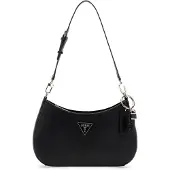 GUESS for woman. HWZG9672180 Noelle saffiano shoulder bag black (OSFA), Casual, Polyurethane