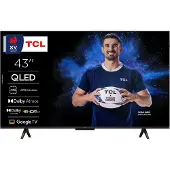 TCL 43P7K 43" 4K QLED Google TV, 60 Hz, Dolby Vision, HDR10+, metallic
