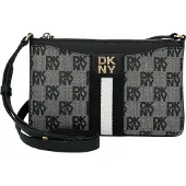 DKNY Nuri Crossbody-laukku Nahka 22 cm Musta