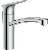 Hansgrohe Logis 160 yksivipuinen keittiöhana, jossa on matala kaatonokka