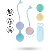 Vuxen Vibrating and 5 Weight Interchangeable Kegel Kit with RC - Purple