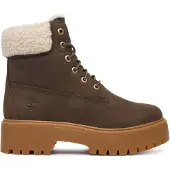 Timberland for woman. TB0A2PU6W011 Stone Street brown leather boots (41 W), 3 to 5 cm, Laces, Casual