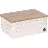 Handed By - Top Fit Medium Säilytyskori kannella 24x18x11 cm Champagne