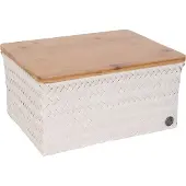 Handed By - Top Fit Säilytyskori kannella 31x23x15 cm Champagne