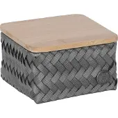 Handed By - Top Fit Tiny Säilytyskori kannella 13x13x8 cm Dark Grey